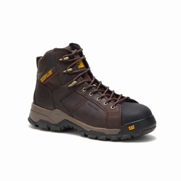 Caterpillar Carbondate Composite Toe Work Férfi Vízálló Cipő Sötét Barna, HU-T061